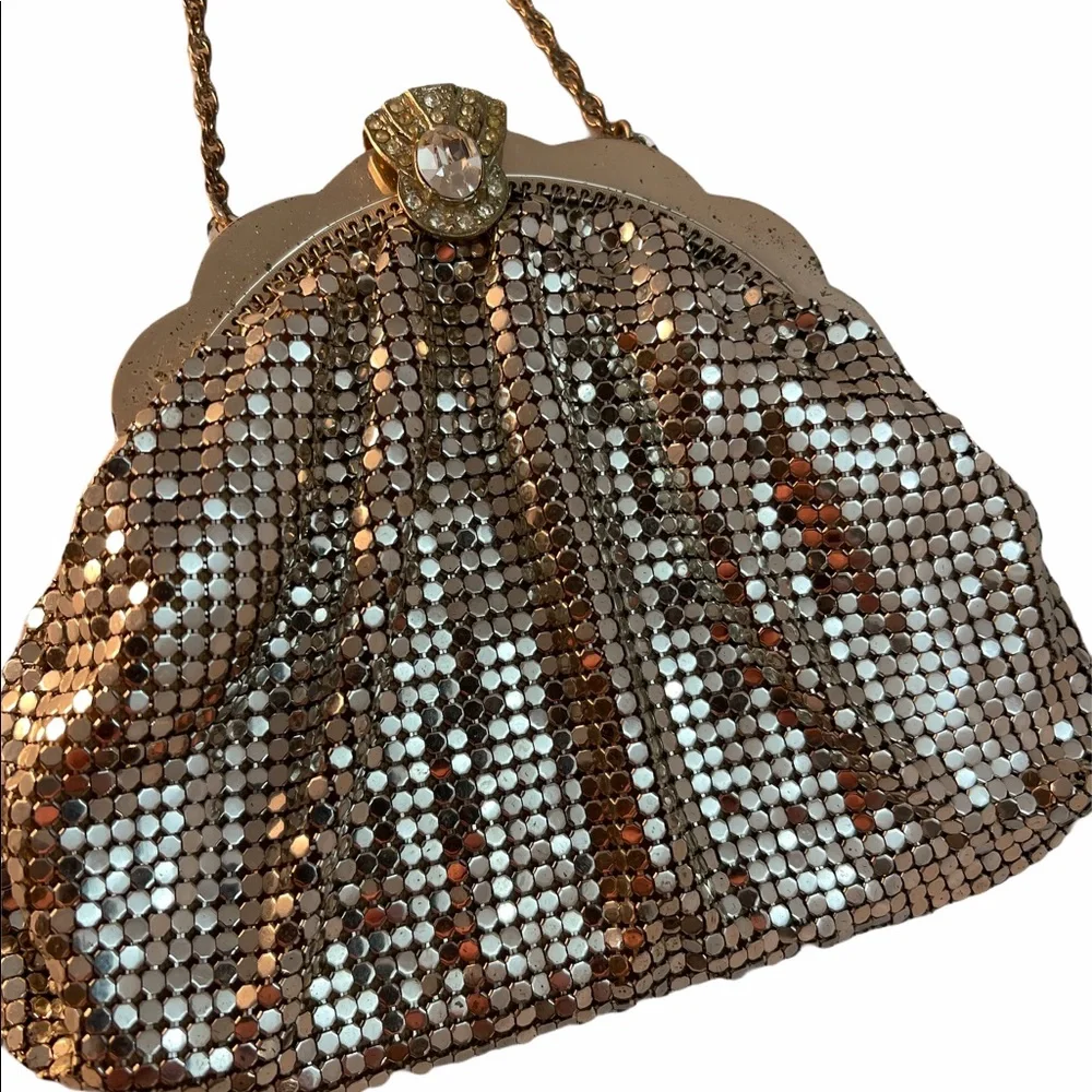 Vintage Silver metalmesh Whiting & Davis SM purse - Picture 2 of 4